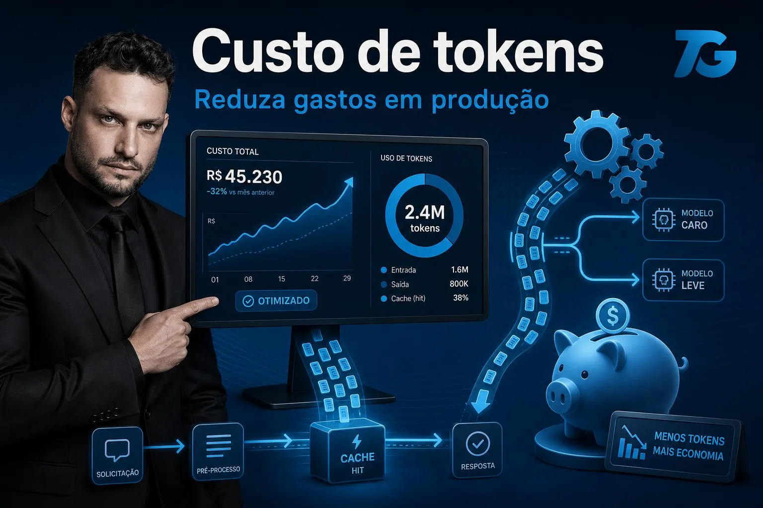 Custo de tokens em IA: como reduzir gastos em produção